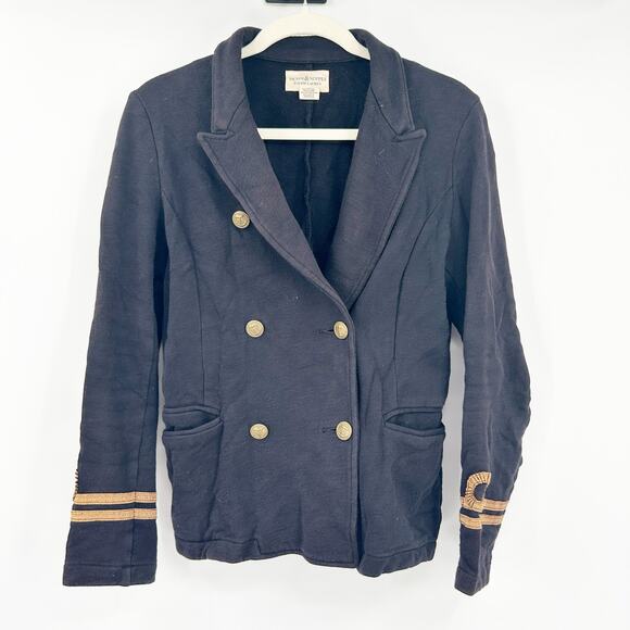 Ralph Lauren Denim & Supply Women Terry Double Breasted Military Blazer Jacket L - Picture 2 of 8